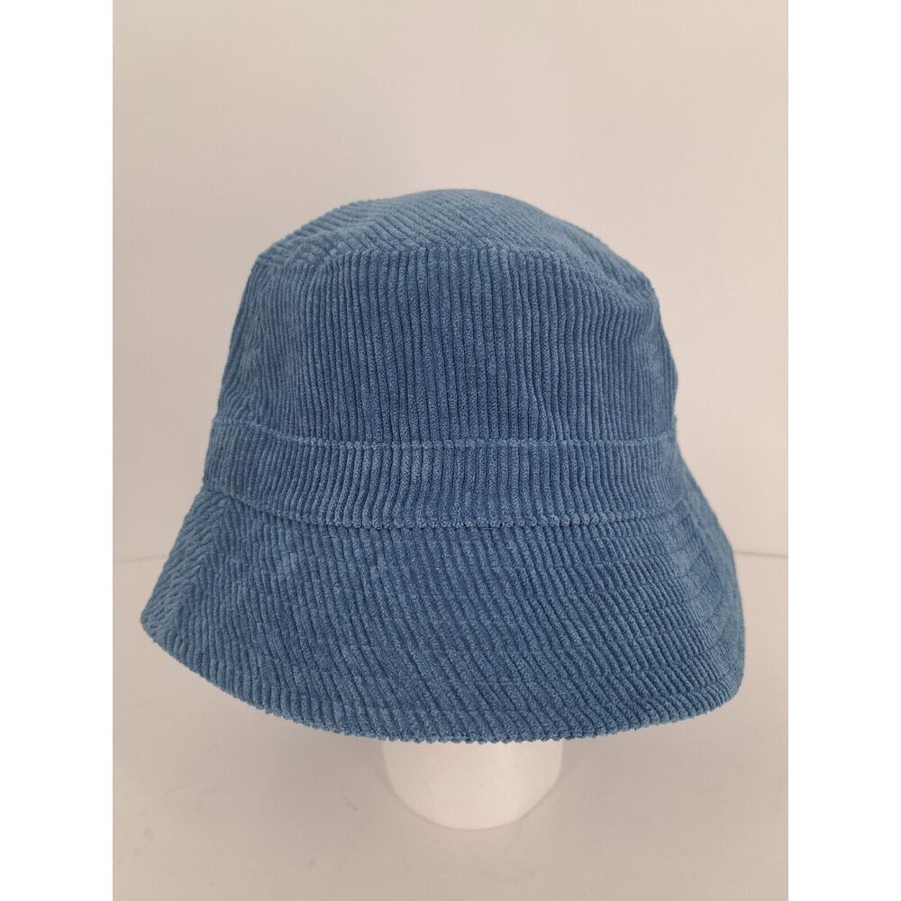 ASOS Soft Chunky Corduroy Textured Blue Bucket Hat Size M-L